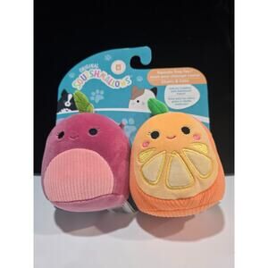 Squishmallows CHERRY & CELIA Plush Dog Toys Squeaker *NWT*